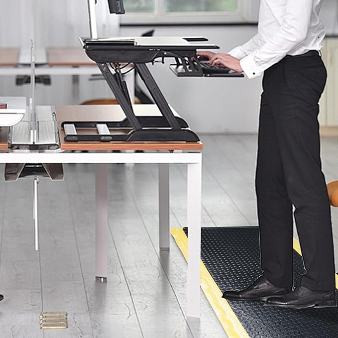 Nisorpa Anti Fatigue Mats Industrial 2' x 5' Ergonomic Standing Mat 15/16" Extra Thick Cushioned Shop Floor Mats Kitchen Mats Heavy Duty Commercial Diamond Plate Support for Leg & Back Pain