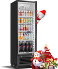 BODEGACOOLER Beverage Refrigerator, 326L/344 Qt Commercial Refrigerator For Kitchen, Home,Office and Garage, 312 Cans & 192 Bottles Display Refrigerator For Beer,Soda, Bar Cooler with Soft LED Light.