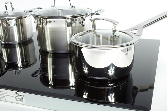 TI-4B 30 inch Built-In 4 Burner Induction Glass-Ceramic Cooktop, 7400W, UL858 Certified
