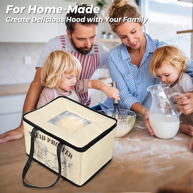 Folding Bread Proofing Box, Sourdough Bread Proofer Warming Box with Shelf and Heater Precise Temperature Fermentation (50–113℉) Dough Start Container for Home Making Pizza Baking Kombucha
