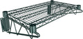 14" x 24" Green Epoxy Wire Wall Mount Shelf