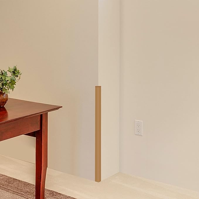 Rubber Bond Wall Corner Guard Edge Protector, 1x1x36 inch Baby Proofing Corner Guards | Self-Adhesive Furniture Edge Strips for Home & Office (5 Pack, Brown)