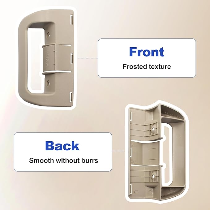3851174015 Refrigerator Door Handle Replacement for Dometic Fridge Upper and Lower Doors, Compatible with Models DM2652/DM2662/ DM2663/ DM2852/ DM2862/ RM2652/ RM2663/ RM2852/ Beige,1PC