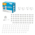 Vmaisi Adhesive Magnetic Locks for Cabinets & Drawers (64 Locks and 8 Keys)