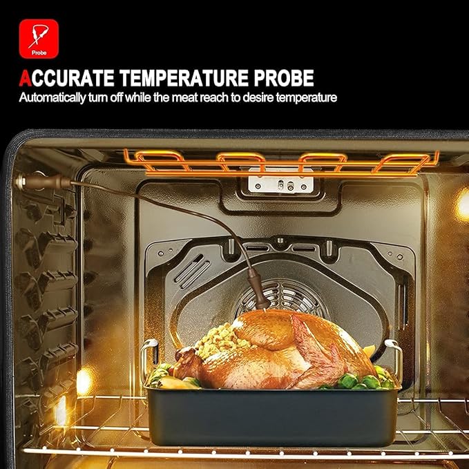 Electric Wall Oven, GASLAND Pro ES710TS Professional Built-in Oven 30 Inch 10 Functions, 5.0 Cu.Ft. Convection, Self-cleaning, Air Fry, Temperature Probe Included, 240V Hardwire, Stainless Steel