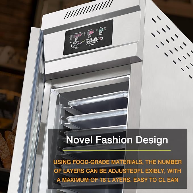 Kolice Commercial 18 Trays Baking Proofer Machine, Bread Proofer, Dough Proofer for Baking - Integrated Freezing,Thawing, Keep Fresh and Fermentation -22°C to 45°C