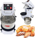 TECHTONGDA 20L Commercial Dough Mixer 110V Dual Rotating Dough Kneading Machine, Electric Food Mixer Machine with Detachable Stainless Steel Bowl and Safety Shield, for Restaurant Pizzeria