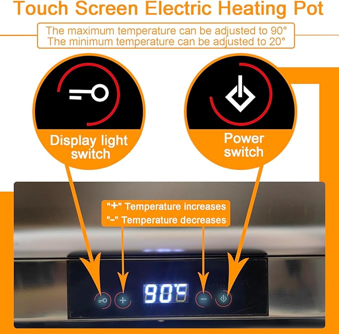 Electric Chafing Dish, 12 QT Full Size Buffet Servers and Warmers with Temperature Control Display Stainless Dish Set Pan for Catering Food Warmer for Catering Parties