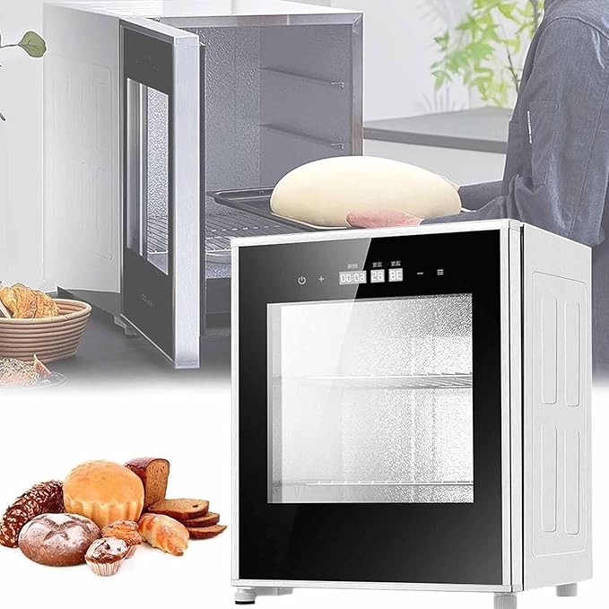 Commercial Electric Dough Proofer 40L Capacity,Stainless Steel Bread Fermentation Cabinet with Adjustable Temp Humidity Control,for Bakery,Pizza Dough,Pastry Proofing