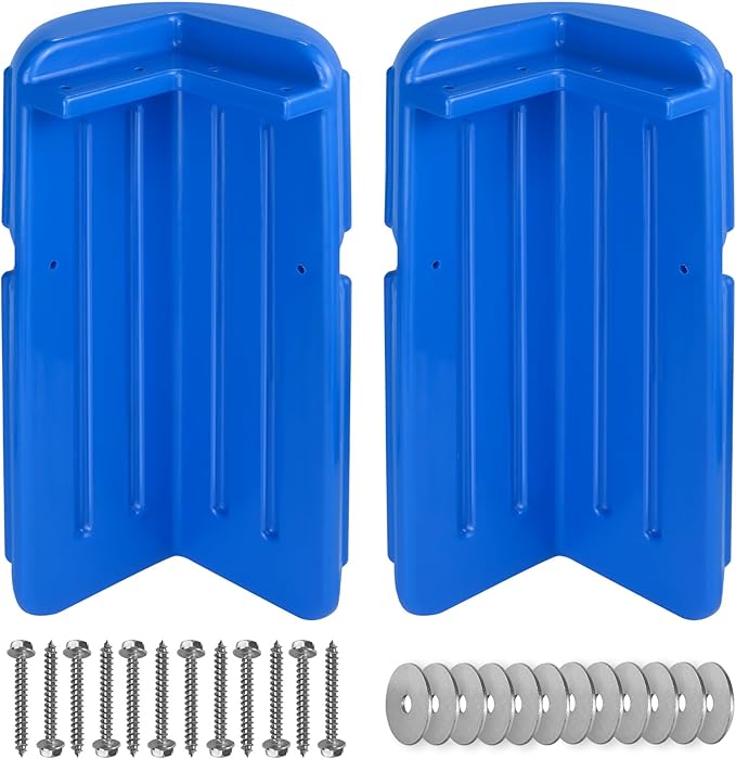 Dock Bumpers Dock Corner Bumper Fender Marine Boat Dock Bumpers for Edge Corner,Inflatable Dock Protection,Soft UV-Resistant Marine-Grade Vinyl,Stainless Steel Mounting Hardware Included,8"x16"