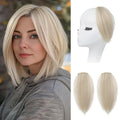 REECHO Clip in Hair Volumizer, Short Thick Clip in Hairpieces Adding Extra Hair Volume Extensions for Women with Thin Fine (Pearl Platinum, 8 Inch(Pack of 4))