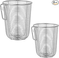 Donxote 2-Piece Stainless Steel Dishwasher Cutlery Basket Set, Utensil Drying Rack & Kitchen Organizer for Cleaning, Drying, and Storing Small Items like Chopsticks, Straws, and Baby Pacifiers