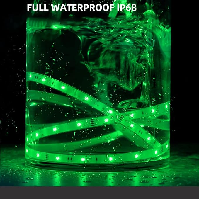 Battery Powered Golf Cart Canopy Lights, 2 Pcs 47.25 Inches Multicolor Golf Cart Roof Light with Remote, IP68 Fully Waterproof Golf Carts Underglow Led Strip Lights for EZGO Yamaha Club Car Boat