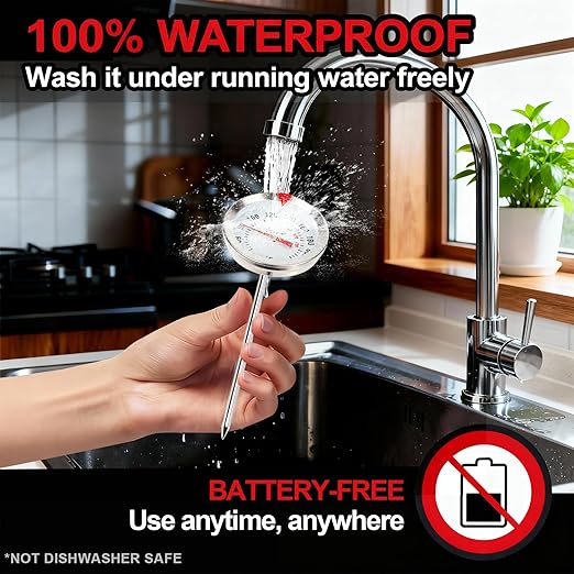 Instant Read Meat Thermometer 2'' Cooking Thermometer Kitchen Thermometer for Cooking for Liquid, Steak, Turkey Temp Checking
