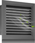 16"x16" Gable Vent Aluminum Alloy – Heavy-Duty Attic & Shed Vent with Rustproof Metal Mesh Blocking Small Animals, Moisture & Condensation Protection, Opening 14"x14" Gray