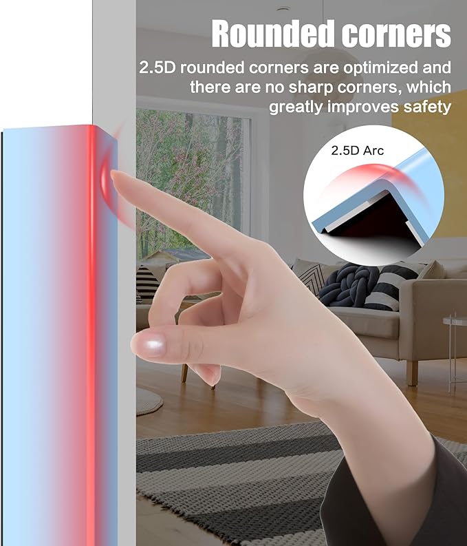 Blue Corner Protectors, 2-Pack Self-Adhesive Wall Guards for Baby Safety, Furniture Edge Protection (90cm)