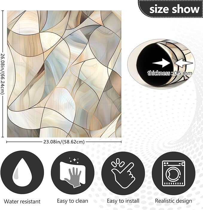 Abstract Stained Glass Pattern Dishwasher Magnet Cover Sticker Magnetic Refrigerator Panel Front Door Fridge Microwave Decal