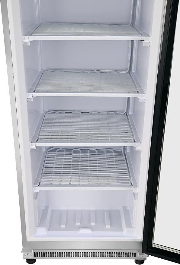 KoolMore 12 Cu. ft. Commercial Freezer with Glass Door in Stainless Steel - Manual Defrost (KM-MFD-12GSG)