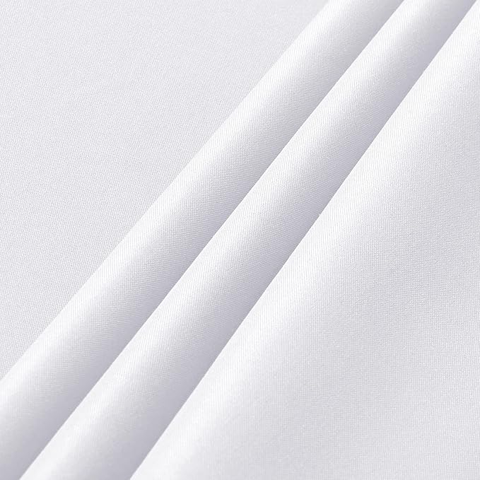 sancua 2 Pack White Tablecloth 60 x 84 Inch, Rectangle 4 Feet Table Cloth - Stain and Wrinkle Resistant Washable Polyester Table Cover for Dining Tables, Buffet Parties and Camping