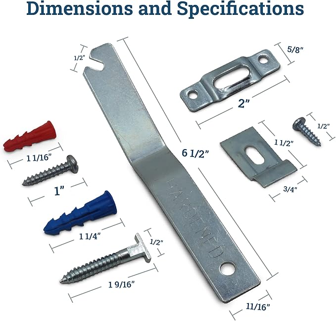 Frame Lock Security Hanging Kits with T-Head Screws - 25 Pack - Anti-Theft Security Lock Hangers for Art in Museums, Art Galleries, Hotels and Restaurant - Supports Up to 15 Pounds