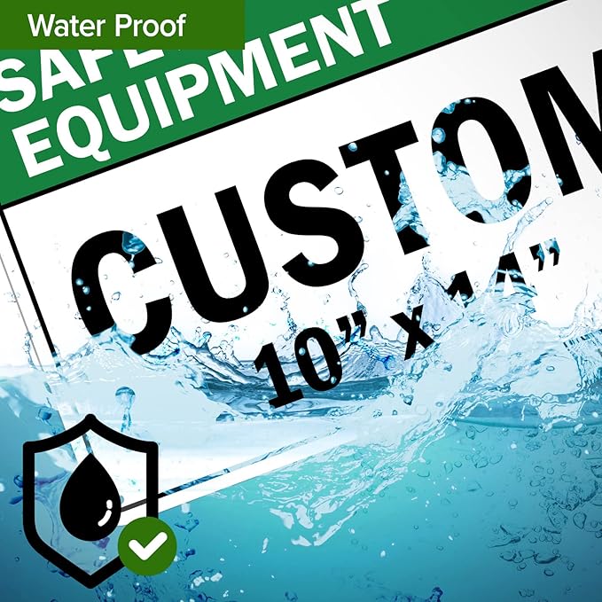 Custom Safety Equipment Sign, Ansi Sign, Osha Compliant, 10x14 Inches, Rust Free .040 Aluminum, Fade Resistant, Made in USA by My Sign Center