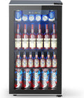 95 Cans Beverage Refrigerator, 26 Bottle Mini Fridge, 2.7 cu.ft Drink Fridge Digital Temperature Control for Bottled Beer, Soda,Water
