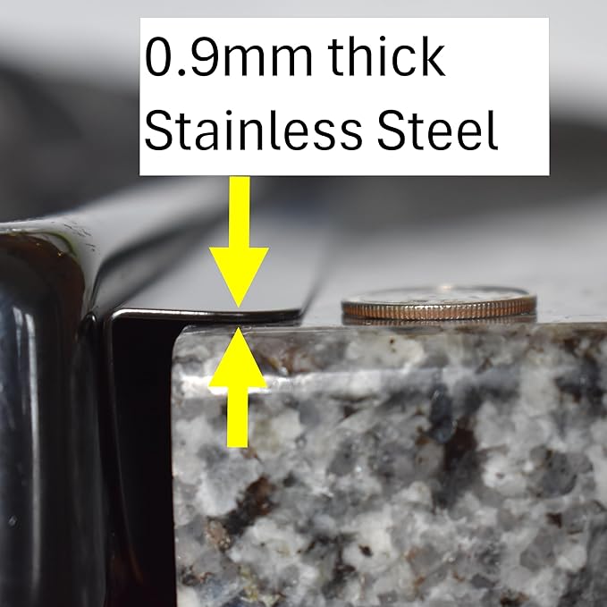 TrueGem Stove Gap Covers - 23.4", Black, Stainless Steel