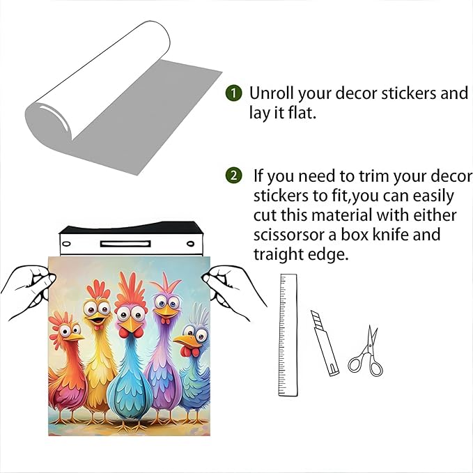 Funny Rooster Dishwasher Magnet Cover 23x26 Inch Home Appliances Stickers Country Farmhouse Window Fridge Door Cover Farmhouse Rooster Magnetic Dishwasher Sticker Kitchen Decor