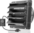HG Power 16 Inch Shutter Exhaust Fan with Speed Controller, 1096 CFM High-Speed Vent Fan, Wall Mounted Attic Fan for Shed, Basement, Gable, Chicken Coop Ventilation Use, Black