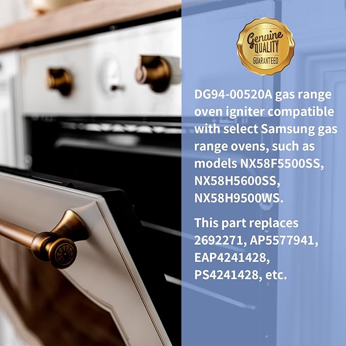 DG94-00520A Gas Range Oven Igniter Replacement Compatible with Sam-sung NX58F5500SS NX58H5600SS NX58H9500WS