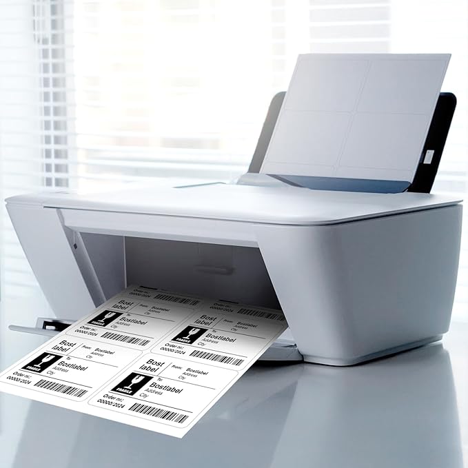 Bostlabels 500 Sheets 3000 Pcs 3-1/3x4 Shipping Address Labels for Inkjet and Laser Printers, 6 Up FBA Return Address Labels on 8.5”x11”, Permanent Strong Adhesive 6 per Page Printable Labels