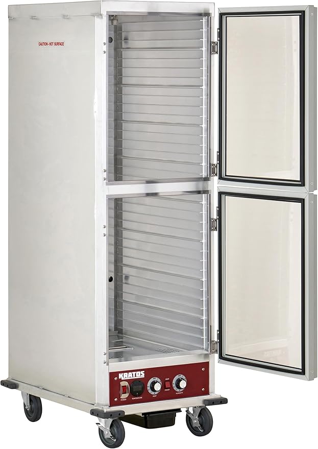 Kratos Full Size Commercial Insulated Holding and Proofing Cabinet with Clear Dutch Doors, Holds 36 Full Size Sheet Pans, 120V, 1440W (28W-603)