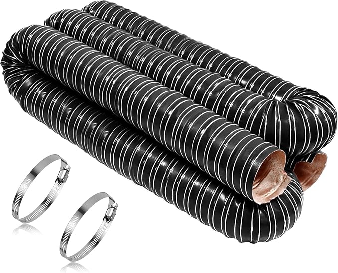 NOWBALL 1.5in Automotive Air Duct Hose, Length 3 Meter-10ft, 1.5" Silicone Flexible Cooling Ducting, 38mm High Heat Brake Exhaust Hose for Car, Garage, Dryer Air System Black