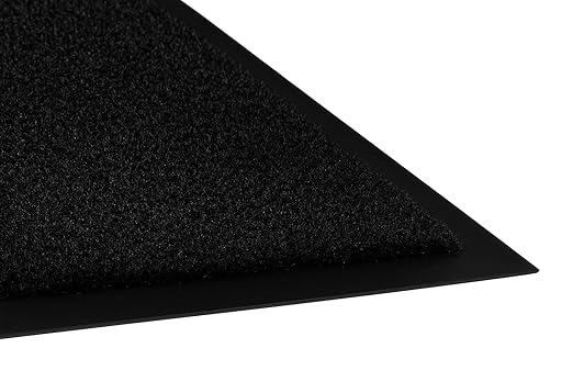 Guardian 74060835 Silver Series Indoor Walk-Off Floor Mat, Black, 6ft x 8ft, Vinyl/Polypropylene,