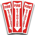 iSYFIX Fire Extinguisher Reflective Sticker Sign – 3 Pack 4x12 – Premium Self-Adhesive Vinyl, Laminated for Ultimate UV, Weather, Scratch, Water and Fade Resistance, Indoor and Outdoor