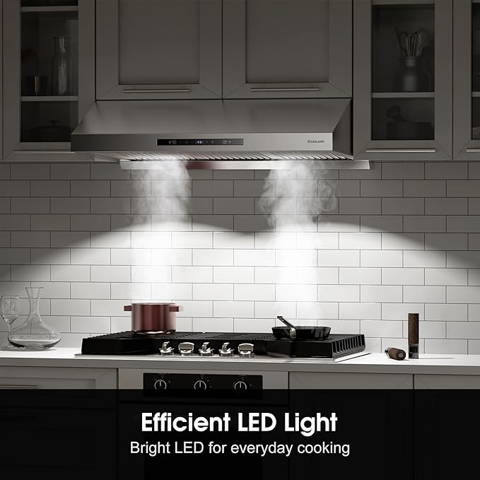 GASLAND Master 36 Inch Under Cabinet Range Hood, 700 CFM for Heavy-Duty Cooking Kitchen Exhaust Fan, 3-speed Powerful Stove Vent Hood 67dB, Three Filters Kitchen Hood with 5000K LED light