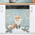 Fox Snow Dishwasher Magnet Cover Front Dishwasher Cover Magnetic Home Cabinet Decals Appliances Stickers Refrigerator Decor, 23x26in