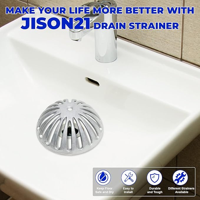 Floor Sink Strainer Floor Drain Strainer Heavy Duty Aluminum Dome Sink Drain Strainer Floor Drain Cover for Kitchen, Bar, Outdoor Garden or Bath 5-1/4" Diameter x 2-1/4"H (1 Pack)