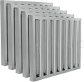 Stainless Steel Commercial Kitchen Hood Filter, Range Hood Baffle Grease Filter for Restaurant Exhaust Hoods, UL/NSF Listed, 24.5W x 19.5H Inch 7 Grooves Hood Filters（5 Pack）