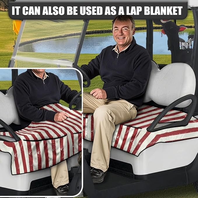 Golf Cart Seat Cushion Cover Designed for Outdoor Comfort, Featuring Sweat Absorbing Fabric and Waterproof Protection