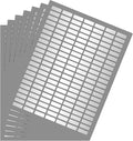 Sticker Label Sheets Bulk Printable Paper Labels in Metallic Silver 1 inch x 0.375 inch - 1540 Pack, 10 Sticker Sheets for Laser Printing with Template Included by Royal Green