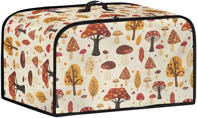 Cute Mushroom Slow Cooker 6-8 Qt Tree Cover Holder Bag Appliance Dust Covers Decorations for Kitchen Living Room Table