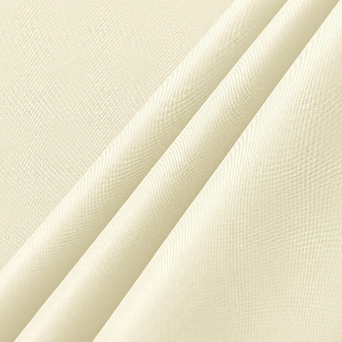 sancua 2 Pack Beige Tablecloth 60 x 102 Inch, Rectangle 6 Feet Table Cloth - Stain and Wrinkle Resistant Washable Polyester Table Cover for Dining Tables, Buffet Parties and Camping