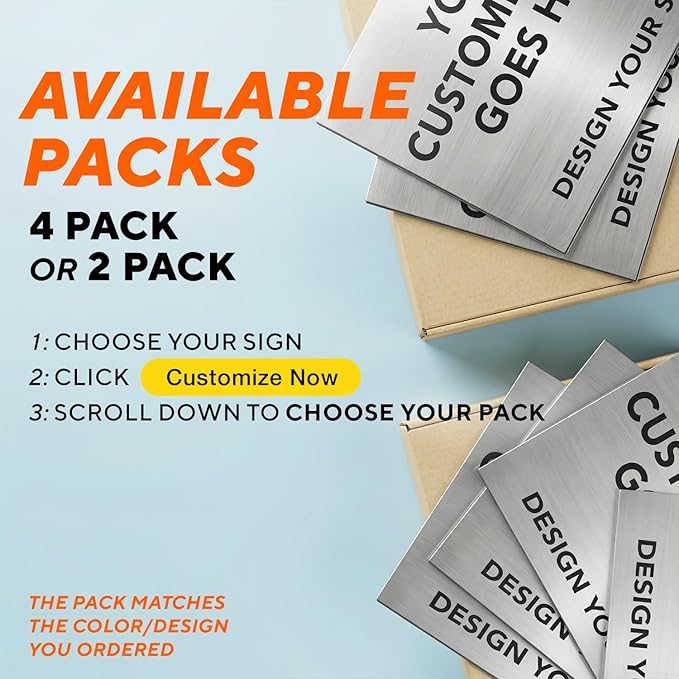 Custom Outdoor Metal Signs, Personalized Aluminum Signs, Customized Safety Signs, Metal Business Signs, Waterproof Outdoor Business Signs, White Aluminum (Silver Brushed, 24x18 In)