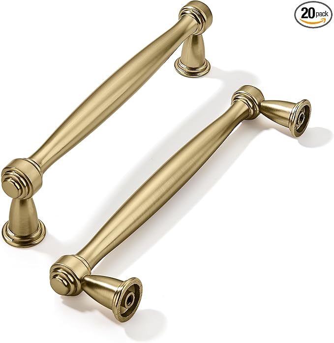 khtumeware 20 Pack 5 Inch(128mm) Champagne Bronze Cabinet Pulls Champagne Brass Kitchen Cabinet Handles Kitchen Cabinet Hardware for Cupboard Drawer Handles Dresser Pulls