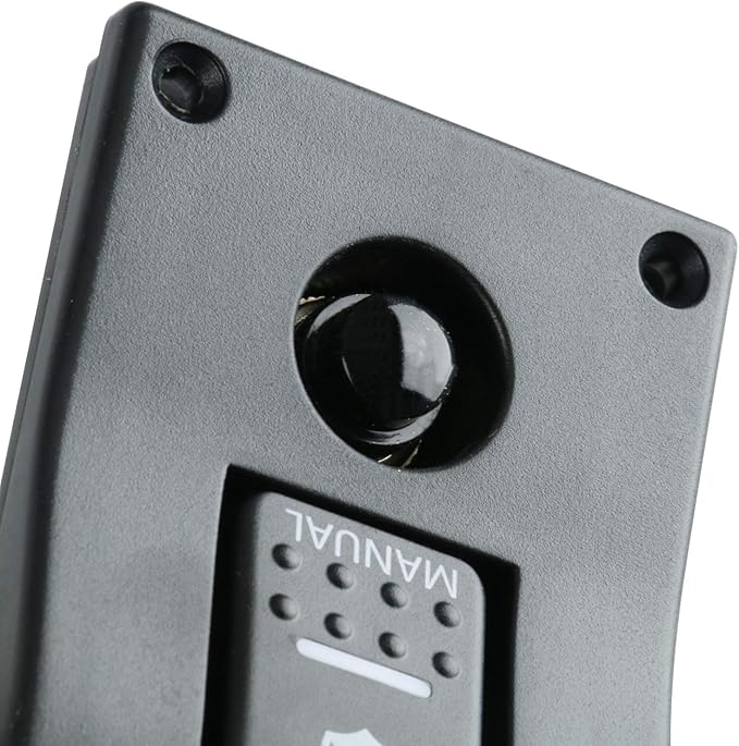 Amarine Made 3-Way Bilge Pump Switch Panel Deluxe LED Rocker Circuit Breaker - Auto/Off/Man LED Lighted Control Switches for RV Truck Caravan Vehicles Off-Road Camper