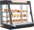 VEVOR 3-Tier Commercial Food Warmer Display, 1200W Food Display Warmer with LED Light, Top Storage and Adjustable Shelves, 86℉~185℉ Steam Heating, 106Qt/100L for Hamburger, Pizza, Bread, Fried Chicken