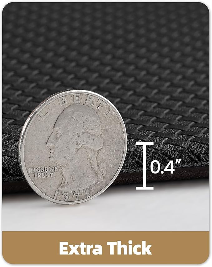 Color&Geometry Anti Fatigue Cushion Kitchen Mat for Floor -17"x94",Long,Easy Clean, Water & Oil Proof, Anti Slip, Foam Rubber Runner Rug for Front Sink Comfort Standing,Black
