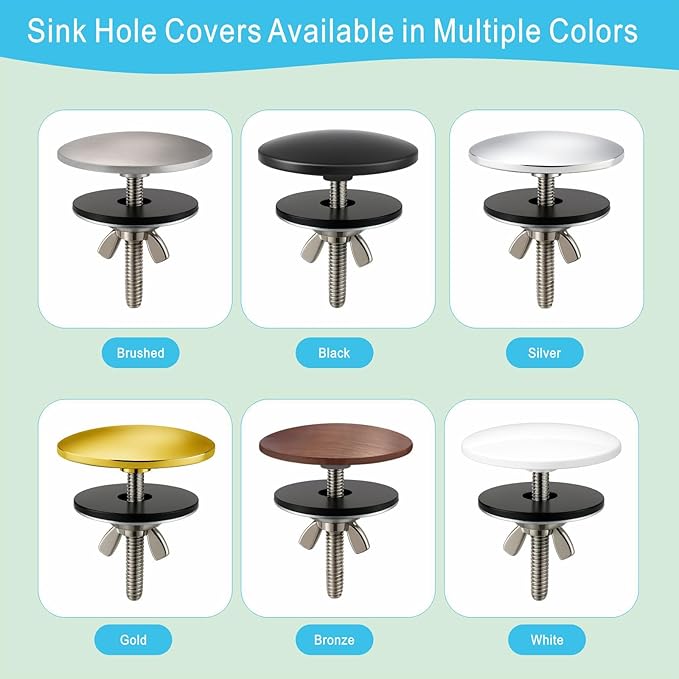 2 Inch Faucet Hole Cover, Sink Hole Cover, Solid Brass Polished Gold Finish Kitchen Sink Tap Hole Plate Stopper Cover for Home Kitchen and Bathroom, Kitchen Sink Hole Covers (Gold)