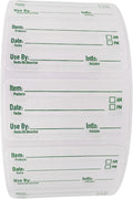 2x1 Dissolvable Food Labels, 500 Label Stickers, Bottle Labels for Storage Bins, Sticker Labels for Food containers, (500, Green)